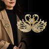 Pin Accessories Temperament Zircon Swan Brooch Sweet Niche Pairs Swan Pins Clothes Accessories