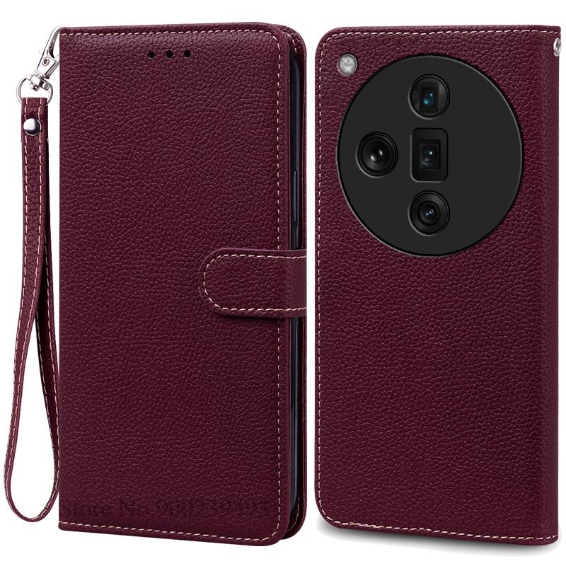 For OPPO Find X7 Case Leather Wallet Flip Case For OPPO Find X7 Ultra Case Soft Silicone Cover Coque Fundas Shell