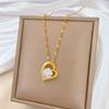 Love Eccentric Personality Light Luxury Temperament Gorgeous Full Diamond Necklace Female Versatile Collarbone Chain