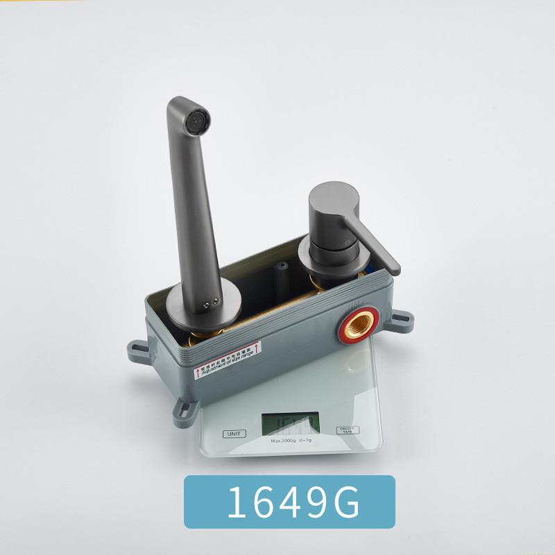 Tuqiu Gray Bathroom Basin Faucet Brass Black Sink Faucet Chrome Sink Faucets Wall Mounted Hot And Cold Water Faucet Tap