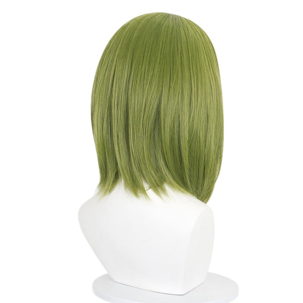 Women Cosplay Wig Green Short Hair Heat Resistant Halloween Party Prop Cosplay Women