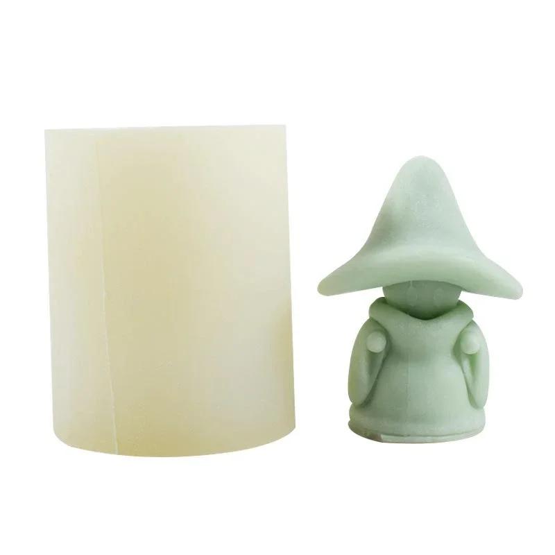 Mushroom Ghost Candle Silicone Mold Witch Hat Soap Resin Plaster Doll Mold DIY Chocolate Making Tools Ice Tray Decoration