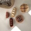 Wool Felt French Bread Hair Clip Pretzel Pineapple Bun Brooch Funny Raisin Toast Pin  Students