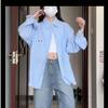 2025 Spring/Summer Women's Embroidered Plaid Shirt: Trendy Loose Layering Jacket