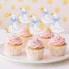 12pz Oca Buffa Torta Torta di Compleanno Inserimento Cartoncino Torta di Compleanno Mangiare Topper per Cupcake Compleanno Bambini