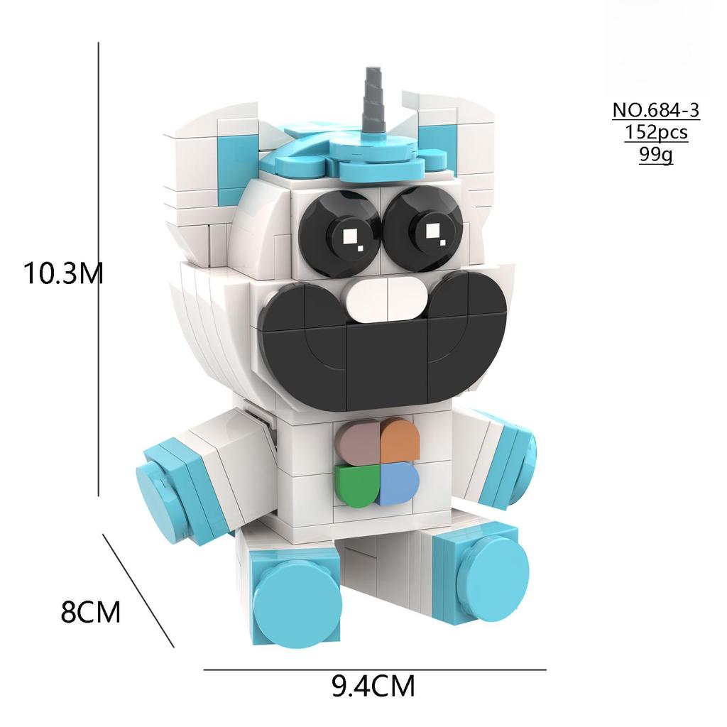 Poppy3 Smiling Critters: Sleepy Cat Building Blocks