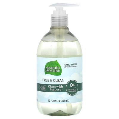 Hand Wash, Free & Clean, Fragrance Free, 354 Ml (12 Fl Oz)