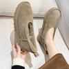 Winter Women Shoes Fur Fluffy Cotton Shoe Winter Casual Loafers Plush Warm Snow Boot Comfort Suede Casual Winter Boots for Women