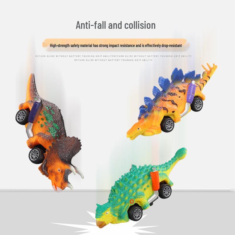 Tyrannosaurus Rex Pull-Back Car: Durable PVC Toy for Kids