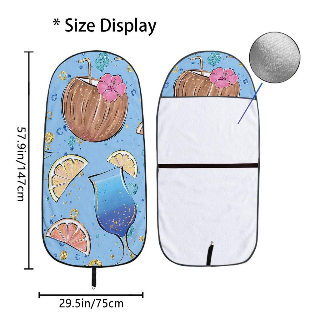 Universal Car Seat Towel Cover: Front Seat Protector for Gym, Workout, All Seasons - Fits Most Vehicles