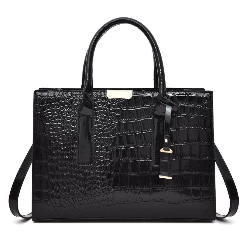 Trendy 2023 Fashion Large Crocodile Texture Tote Bag For Stylish Women In Various Colors