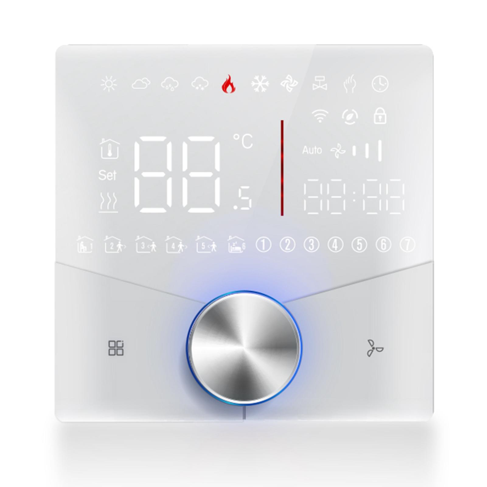 

WiFi Air Conditioner Thermostat 5+2 Days 6 Periods Programmable Central Air Conditioning Temperature Controller белый
