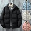 Men's Plus Size Winter Cotton Jacket, Embroiderable - 2025 Autumn/Winter Fashion for Young and Middle-Aged Adults.