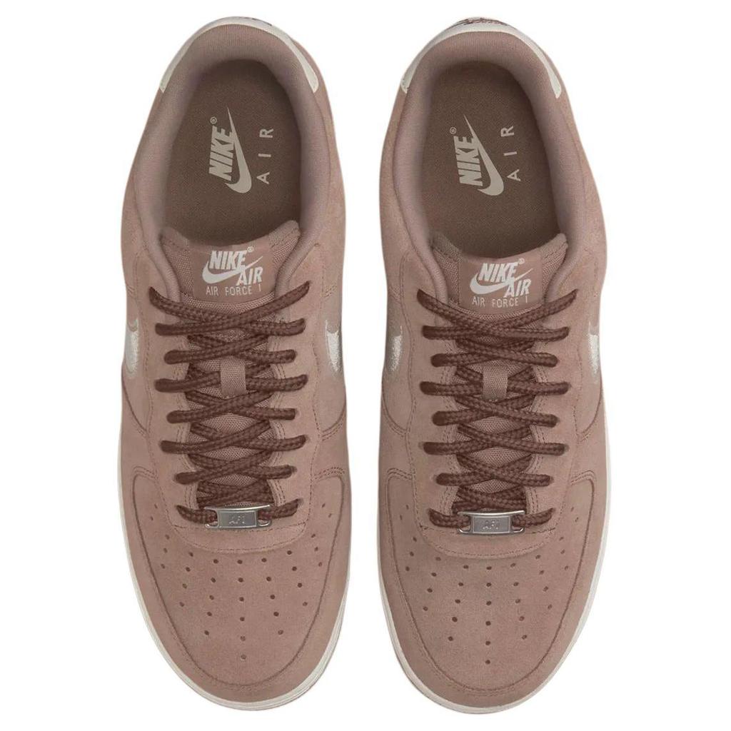 Nike Air Force 1 Low '07 LV8 Mink Brown Embroidered Swoosh Sneakers HJ4465-200