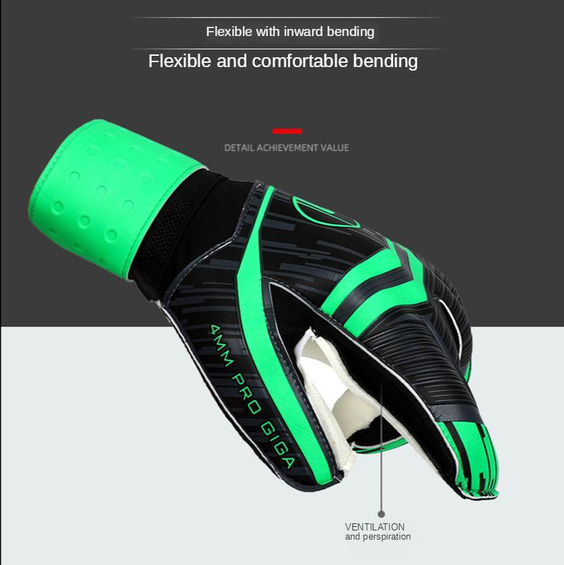 Men and Women Professional Goalkeeper Gloves Football Soccer Goalie Gloves Non-slip Thicken Latex Glove Finger Save Guard
