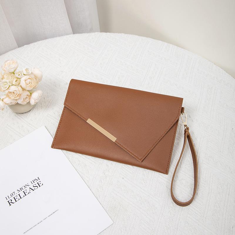 

Весна новая повседневная простая сумка-клатч модный тренд сумка для мелочи сумка-конверт сумка цельная коричневый