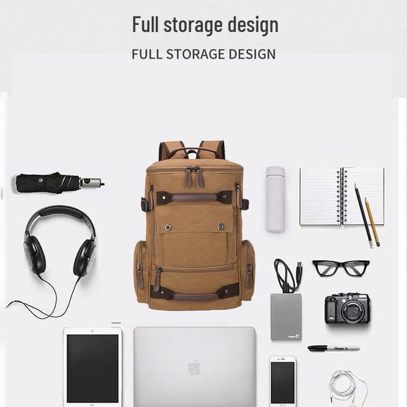 Men's Canvas Multi-functional Backpack