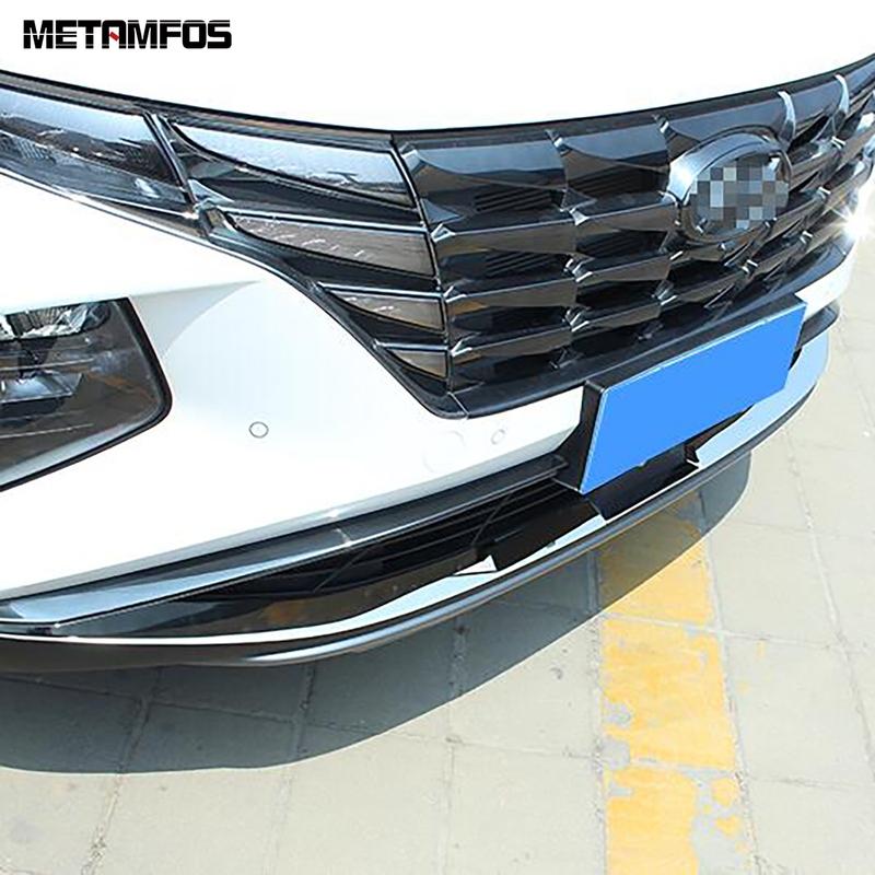 For Hyundai Tucson - 2024 Stainless Front Bumper Lip Trim Body Kit Spoiler Splitter Protector Accessories Car Styling
