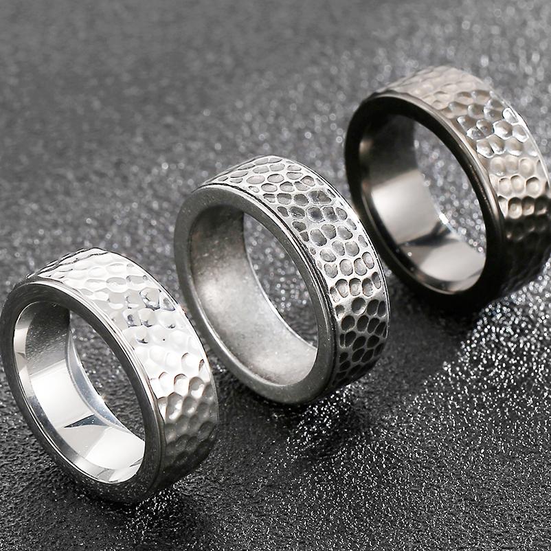 Solid 316L Stainless Steel Men's Finger Rings Stainless Ring for Men Women Size 7-13 Vintage Male Charm Jewelry Wedding Bands