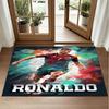 Cristiano Ronaldo Design Crystal Velvet Rug Soft Decorative Mat for Bedroom Entrance