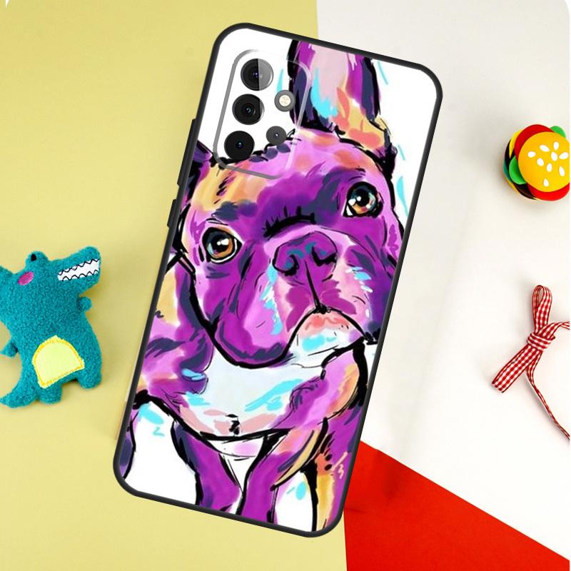 Watercolor French Bulldog Painting For Samsung Galaxy A05 A06 A16 A54 A34 A14 A55 A35 A15 A53 A33 A13 A22 A32 A52 Phone Case