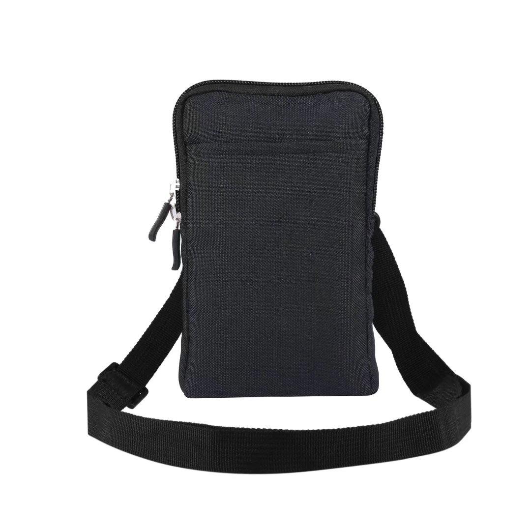 

Нейлонова ковбойська тканина на блискавці. Водонепроникна сумка для телефону через плече. Чохол. Чоловіча поясна сумка. Чоловіча сумка. Спортивна сумка на пояс. L(7.2 Inch) чорний