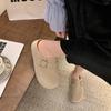 Kapibala Boken Schuhe Damenschuhe 2025 Frühling und Sommer neu Mango Plateau Taschenkopf Halbslipper Ein Pedal Einzelne Schuhe