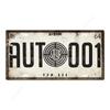 Souvenir Metal License Plate, Personalized Auto Sign 15x30cm
