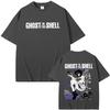 Anime Ghost In the Shell Motoko Kusanagi Graphic Print Unisex Summer Comic Casual Soft Pure‑Cotton Men's Loose‑Fit Short‑Sleeve T‑Shirt