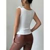 Gilet Femme Nouveau Style Été Décontracté Tricoté Sans Manches Décoré de Fleurs Tridimensionnelles