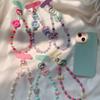 Dopamine Spring Collection: Flower Butterfly Heart Crystal Beaded Phone and Bag Chain - Perfect Best Friend Gift
