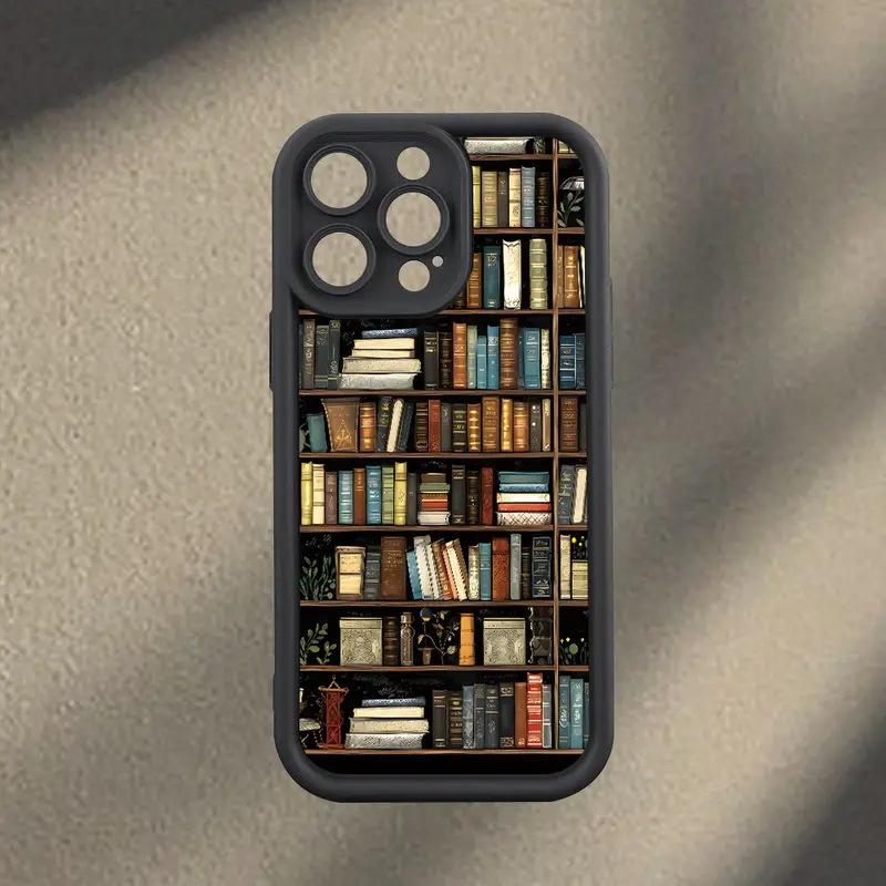 TEUM Station American Creative Bookshelf Apple 17Pro Silicone Protective Case iPhone16 All-inclusive Anti-drop Mobile Phone Case