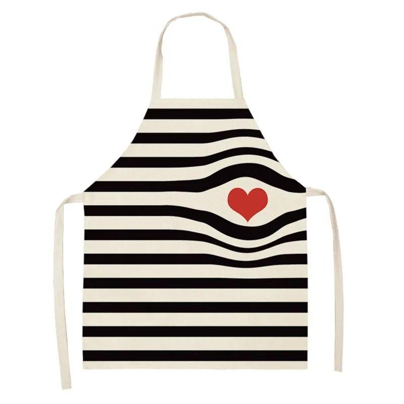 Love Couple Heart Shaped Parent-Child Apron Adult Sleeveless Kitchen Cleaning Home Chef Baking Waist Bian