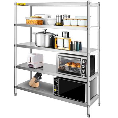 Storage Shelf, 5-Tier Storage Shelving Unit, Stainless Steel Garage Shelf, 180.1 X 45 X 180.1 Cm Heavy Duty Storage Shelving