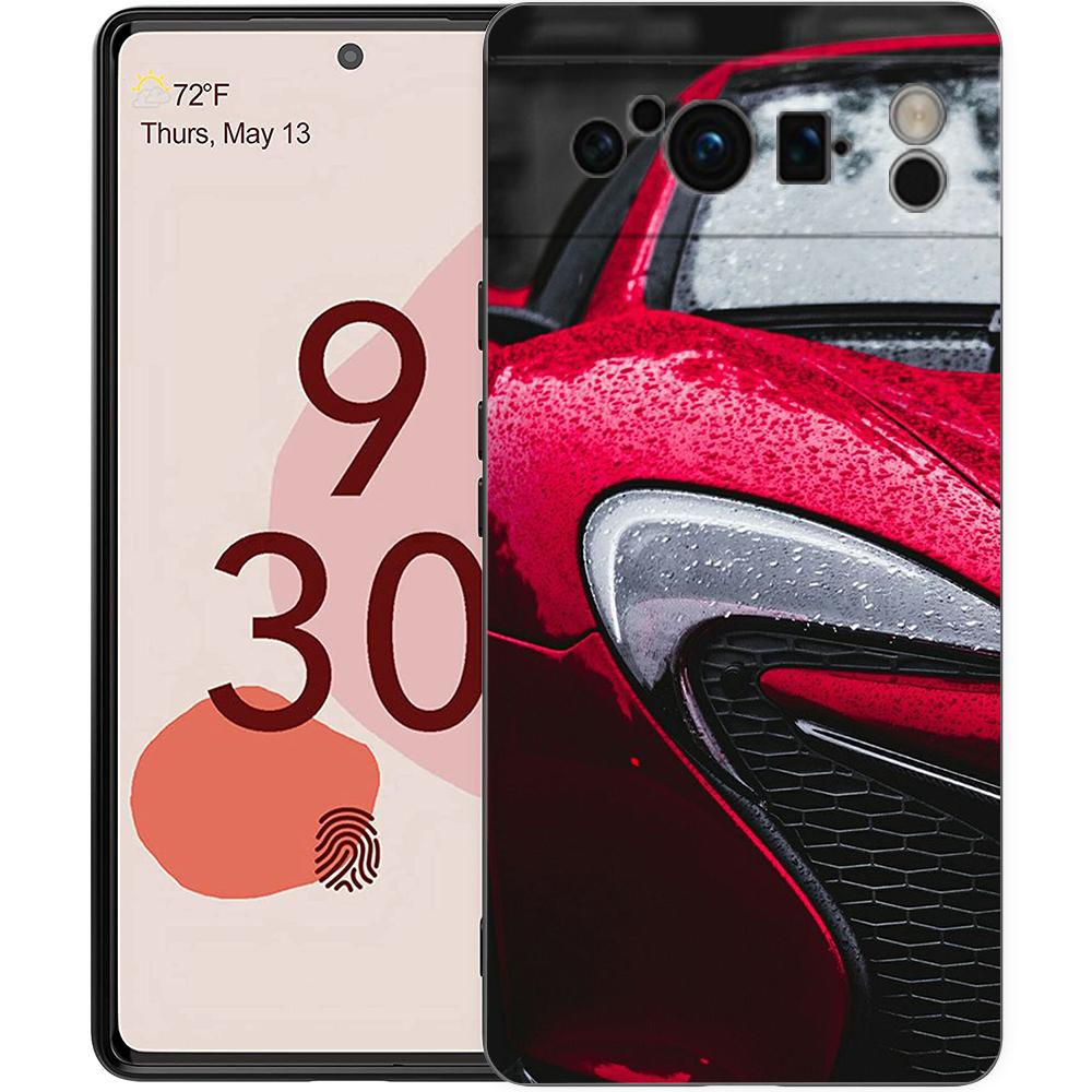 Super Car Sport Phone Case For Google Pixel 8 7 6 Pro 8A 6A 7A 5G Soft Silicone Shockproof TPU Black Cover Fundas