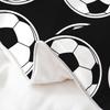 Black and White Football Three-piece Quilt Cover 3D Digital Printing Bedding Set Bed Cover