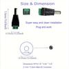 10/20pcs Male+Female 2.1x5.5mm DC Power Jack Plug Adapter Connector for CCTV Camera