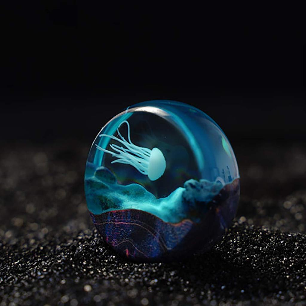 FineInno 3D Marine Life Jellyfish Silicone Mold Materials for Resin UV Resin DIY Decorating Encapsulation, Molds, Materials, Tiny, 5-Pack (Jellyfish)