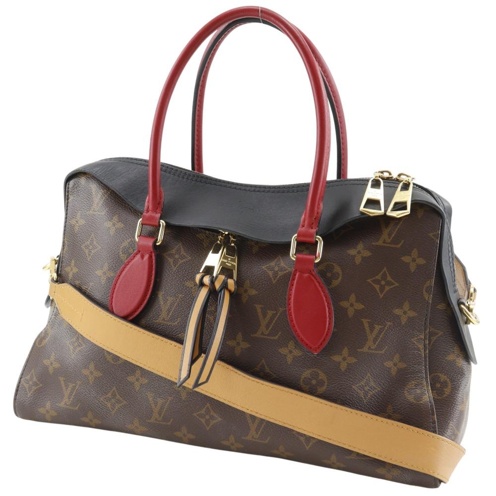 LOUIS VUITTON Tuileries Tote Handbag M41456 2WAYShoulder Brown Monogram canvas Women Used