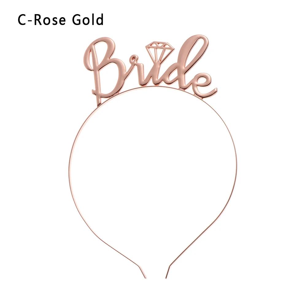 Wedding Hair Accessories Gold Bride Bridesmaid Bridal Shower Hen Party Tiara Crown Bachelorette Party Favor Wedding Supplies