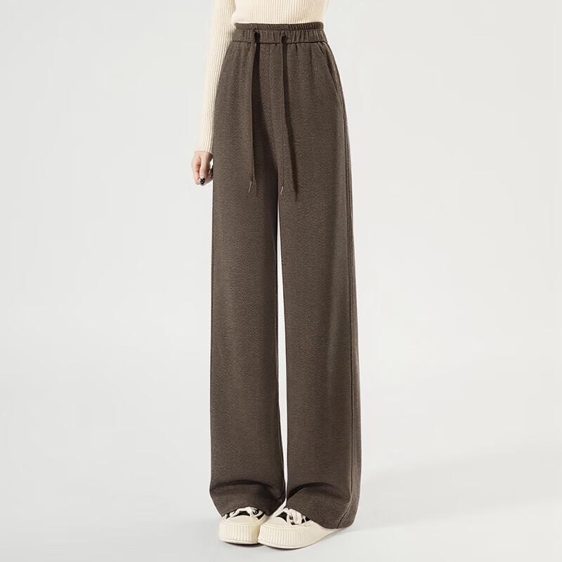 

Women s Elastic Waist Wide Leg Casual Trousers M