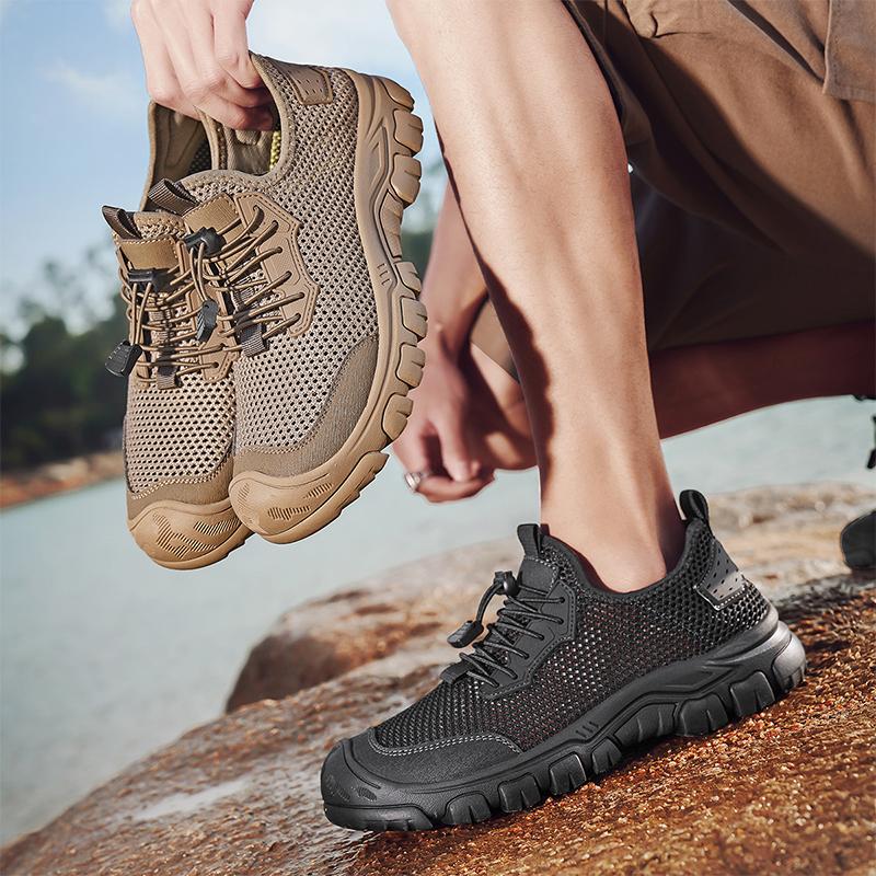 Fashion Anti-collision Toe Roman Shoes Sneakers New Summer Men's Sandals Hollow Out Breathable Men Casual Shoes Outdoor Male Besch Shoes