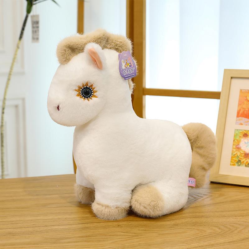 Cute Floating Star Pony Plush Toy Claw Machine Doll Zodiac Horse Year Mascot Home Decoration