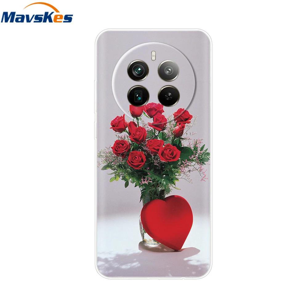 For Realme 12 Pro+ Case Love Heart Soft Silicone Cover for Oppo Realme 12 Plus 5G Fundas for Realme 12 Pro Plus Realme12 Bumper