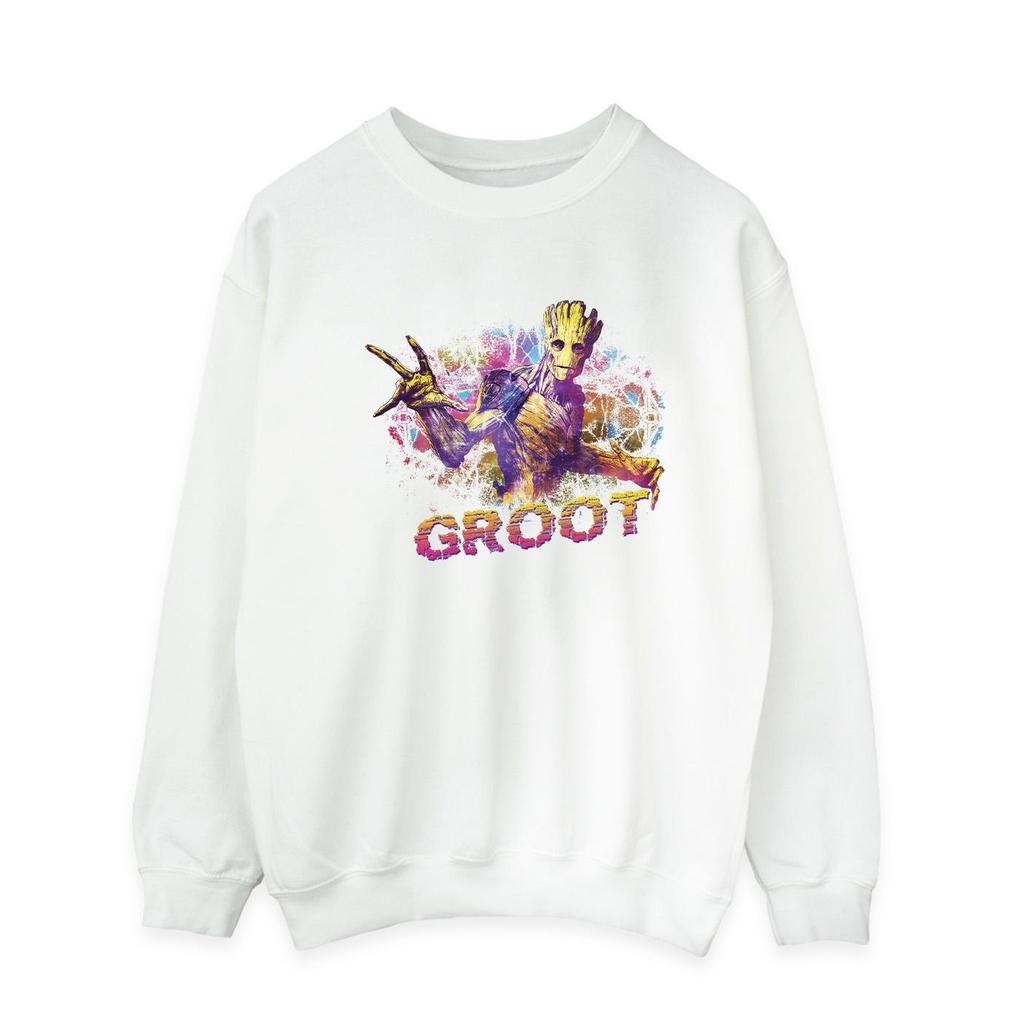 Marvel Mens Guardians Of The Galaxy Abstract Groot Sweatshirt