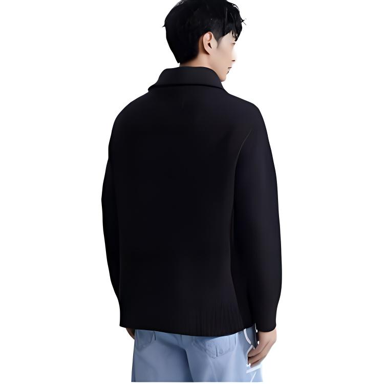 Calvin Klein Cotton Letter Pullover Long Sleeve Knit Sweater Men sweater Space-Black J325481