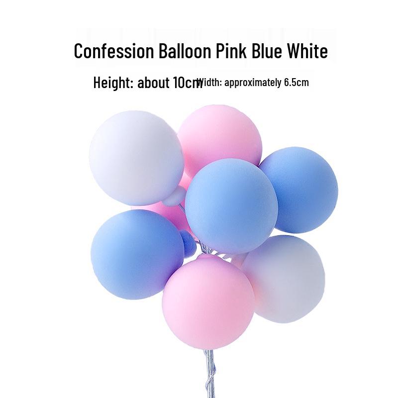 Valentine's Day & Birthday Cake Topper: Gold, Silver, and Colorful Transparent Wishing Balls Decoration