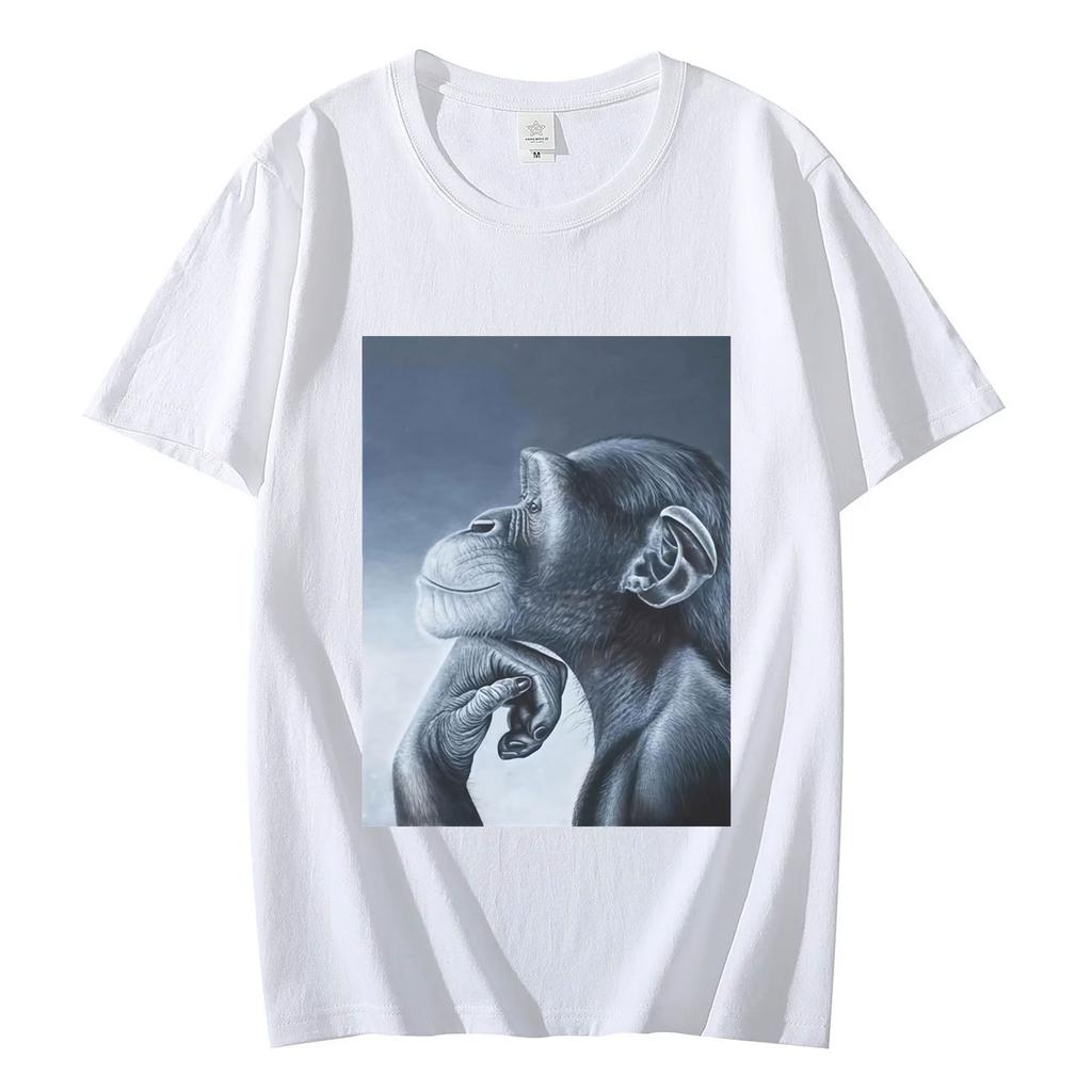 Lustige Rage Bait Affen Meme T-Shirts Mode Vintage Kurzarm T-Shirts Herren Damen Kleidung Sommer Hohe Qualität Baumwoll T-Shirts