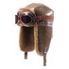 Unisex Winter PU Leather Aviator Hat With Ear Protection Warm Windproof Pilot Cap Cold Weather