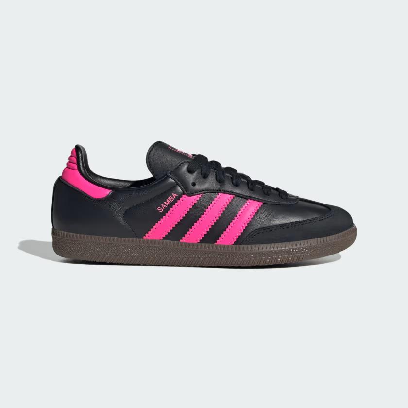 JS1386 Adidas Originals Samba OG Core Black Lucid Pink Gum (Women's)